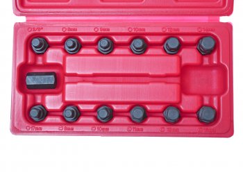 3 399 р. Головка для маслосливных пробок 13 предметов в кейсе JTC JTC TOOLS CO., LTD jtc-1117  с доставкой в г. Майкоп. Увеличить фотографию 2