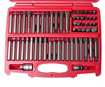 6 399 р. Набор бит 12 38 HEX, TORX, SPLINE, RIBE 6-ти гранных 2 держателя 58 предметов в кейсе JTC JTC TOOLS CO., LTD jtc-3509  с доставкой в г. Майкоп. Увеличить фотографию 2