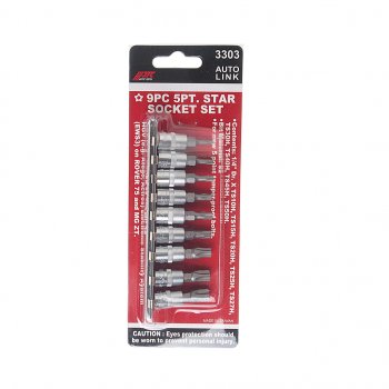 1 599 р. Набор бит 14 TORX 5-ти гранных TS10H-TS50H 9 предметов JTC JTC TOOLS CO., LTD jtc-3303  с доставкой в г. Майкоп. Увеличить фотографию 3