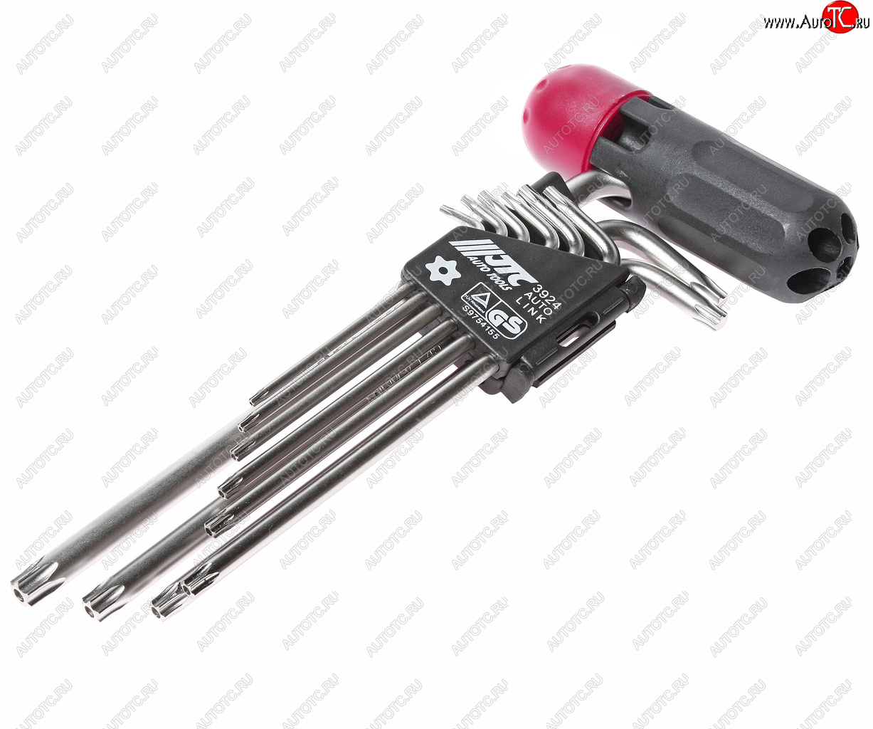 2 599 р. Набор ключей TORX T10Н-Т50H Г-образных с отверстием 9 предметов JTC JTC TOOLS CO., LTD jtc-3924  с доставкой в г. Майкоп