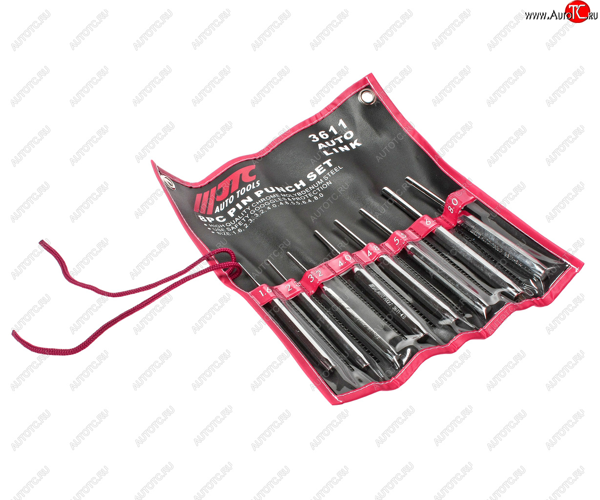 3 799 р. Набор выколоток 1.6-8мм в сумке 8 предметов JTC JTC TOOLS CO., LTD jtc-3611  с доставкой в г. Майкоп