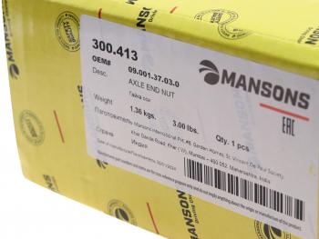 6 949 р. Болт ступицы BPW (ECO Plus 2.8-9т) М32х2 с зубчатой шайбой MANSONS MANSONS 300.413  с доставкой в г. Майкоп. Увеличить фотографию 4
