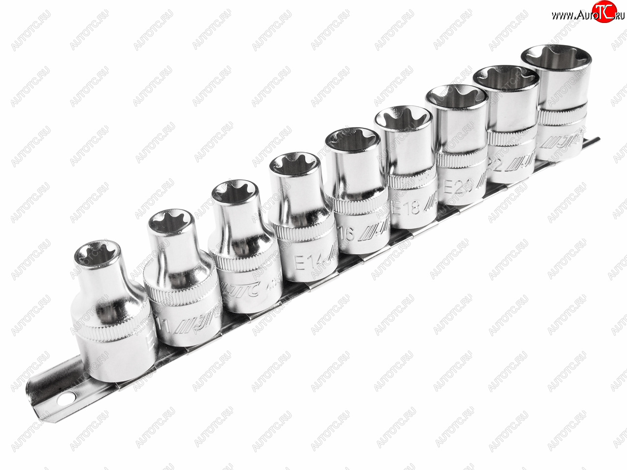 3 599 р. Набор головок торцевых 12 TORX Е10-Е24 9 предметов JTC JTC TOOLS CO., LTD jtc-h409e  с доставкой в г. Майкоп