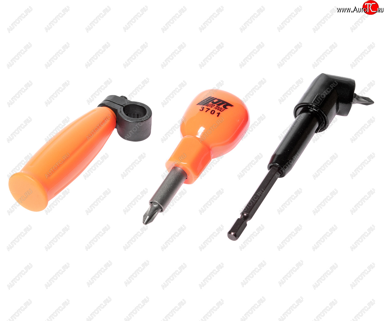 1 999 р. Отвертка с набором бит с угловым переходником 90град. JTC JTC TOOLS CO., LTD jtc-3701  с доставкой в г. Майкоп