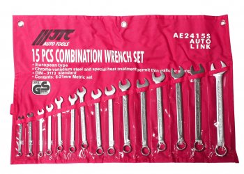 6 499 р. Набор ключей комбинированных 6-21мм 15 предметов в планшете JTC JTC TOOLS CO., LTD jtc-ae2415s  с доставкой в г. Майкоп. Увеличить фотографию 1
