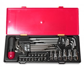 9 549 р. Набор инструментов TORX,HEX (ключи,головки с насадками) 40 предметов в кейсе JTC JTC TOOLS CO., LTD jtc-k1401  с доставкой в г. Майкоп. Увеличить фотографию 2