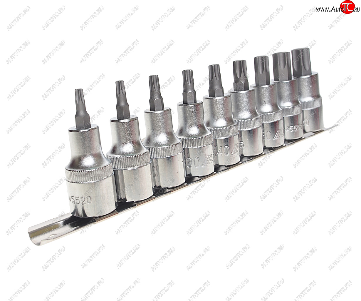 5 349 р. Набор бит-головок 12 TORX T20-T60 9 предметов JTC JTC TOOLS CO., LTD jtc-h409t  с доставкой в г. Майкоп