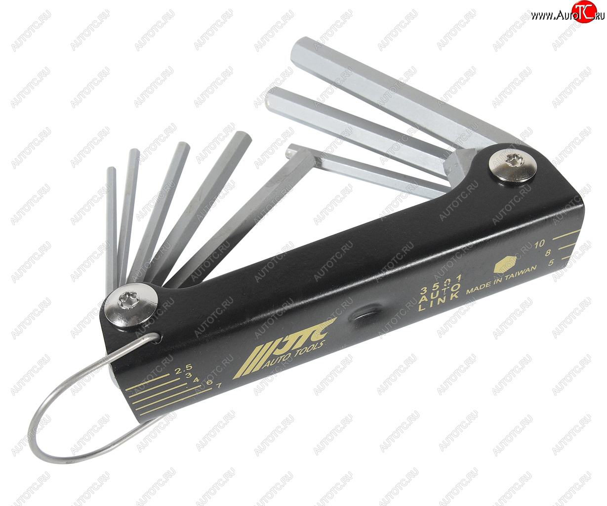 999 р. Набор ключей шестигранных 2.5-10мм раскладной 8 предметов JTC JTC TOOLS CO., LTD jtc-3501  с доставкой в г. Майкоп