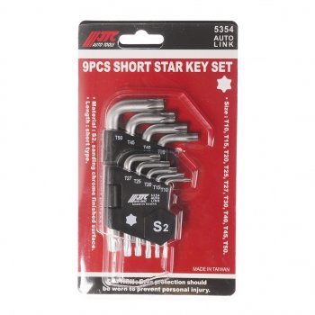 1 379 р. Набор ключей TORX T10-Т50 Г-образных 9 предметов JTC JTC TOOLS CO., LTD jtc-5354  с доставкой в г. Майкоп. Увеличить фотографию 1