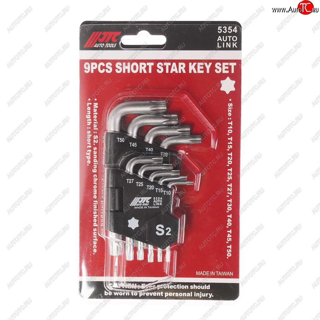 1 379 р. Набор ключей TORX T10-Т50 Г-образных 9 предметов JTC JTC TOOLS CO., LTD jtc-5354  с доставкой в г. Майкоп