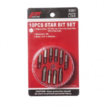 559 р. Набор бит 14 TORX Т7-Т40 10 предметов в боксе JTC JTC TOOLS CO., LTD jtc-5361  с доставкой в г. Майкоп. Увеличить фотографию 1