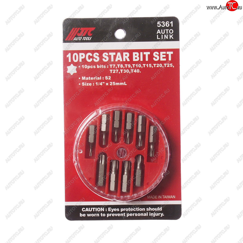 559 р. Набор бит 14 TORX Т7-Т40 10 предметов в боксе JTC JTC TOOLS CO., LTD jtc-5361  с доставкой в г. Майкоп
