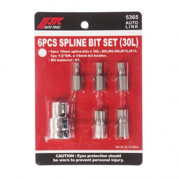 899 р. Набор бит 12 SPLINE с держателем М5-12 6 предметов JTC JTC TOOLS CO., LTD jtc-5365  с доставкой в г. Майкоп. Увеличить фотографию 1