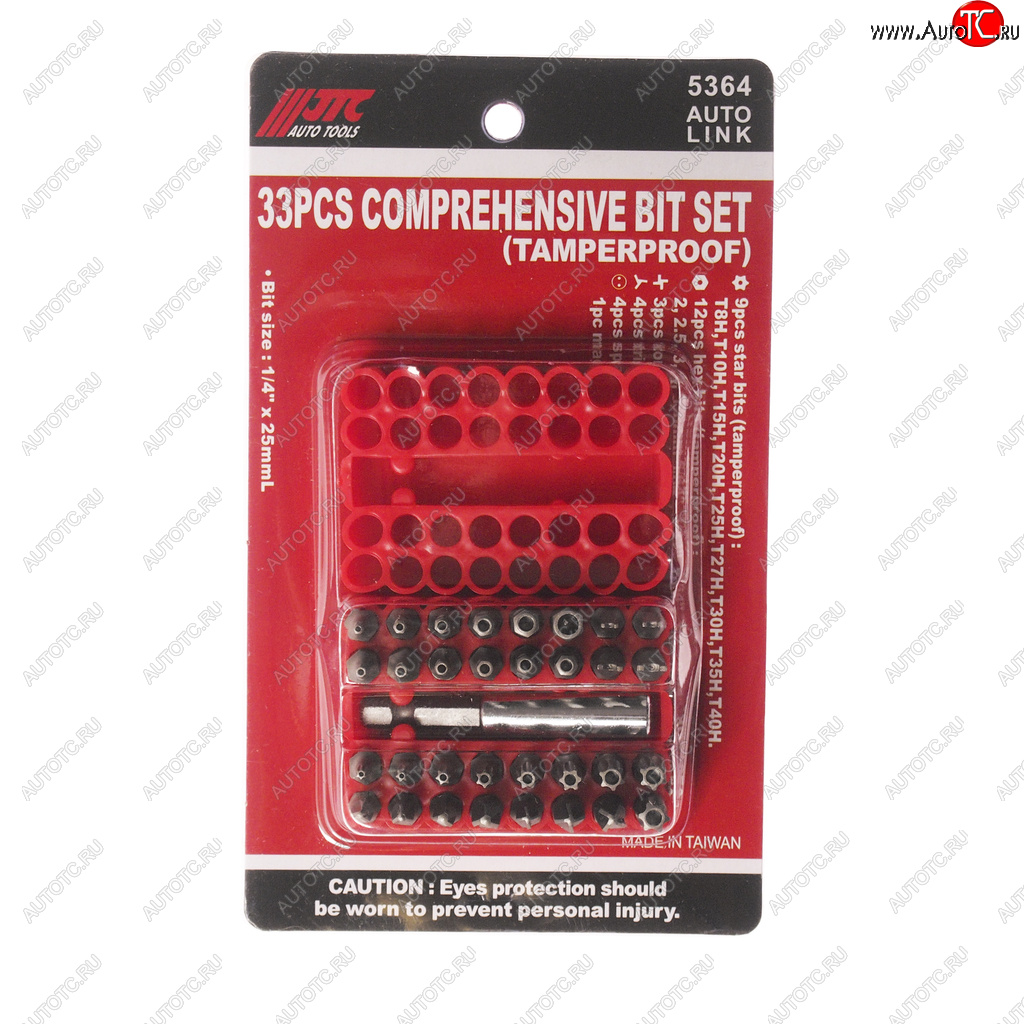 1 489 р. Набор бит 14 TORX, HEX, SPANNER с магнитным держателем 33 предмета в боксе JTC JTC TOOLS CO., LTD jtc-5364  с доставкой в г. Майкоп