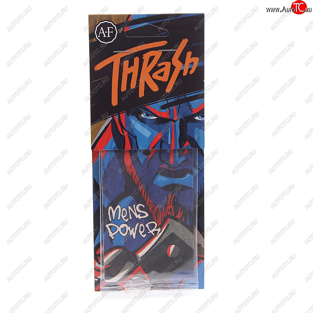 114 р. Ароматизатор подвесной пластина (Mens Power) Thrash AURA FRESH AURA FRESH 23414  с доставкой в г. Майкоп