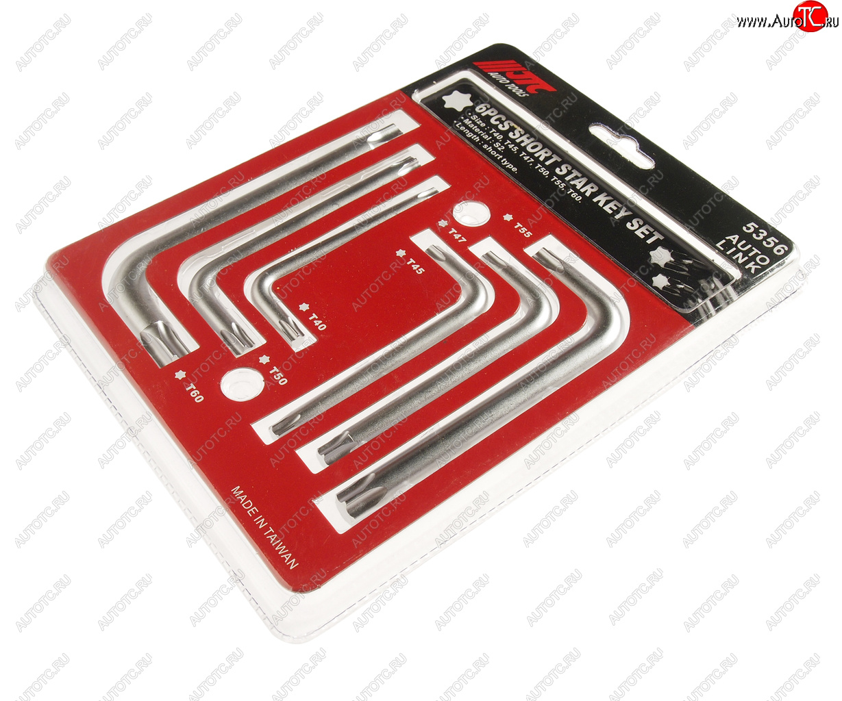 1 199 р. Набор ключей TORX T40-T60 Г-образных 6 предметов JTC JTC TOOLS CO., LTD jtc-5356  с доставкой в г. Майкоп