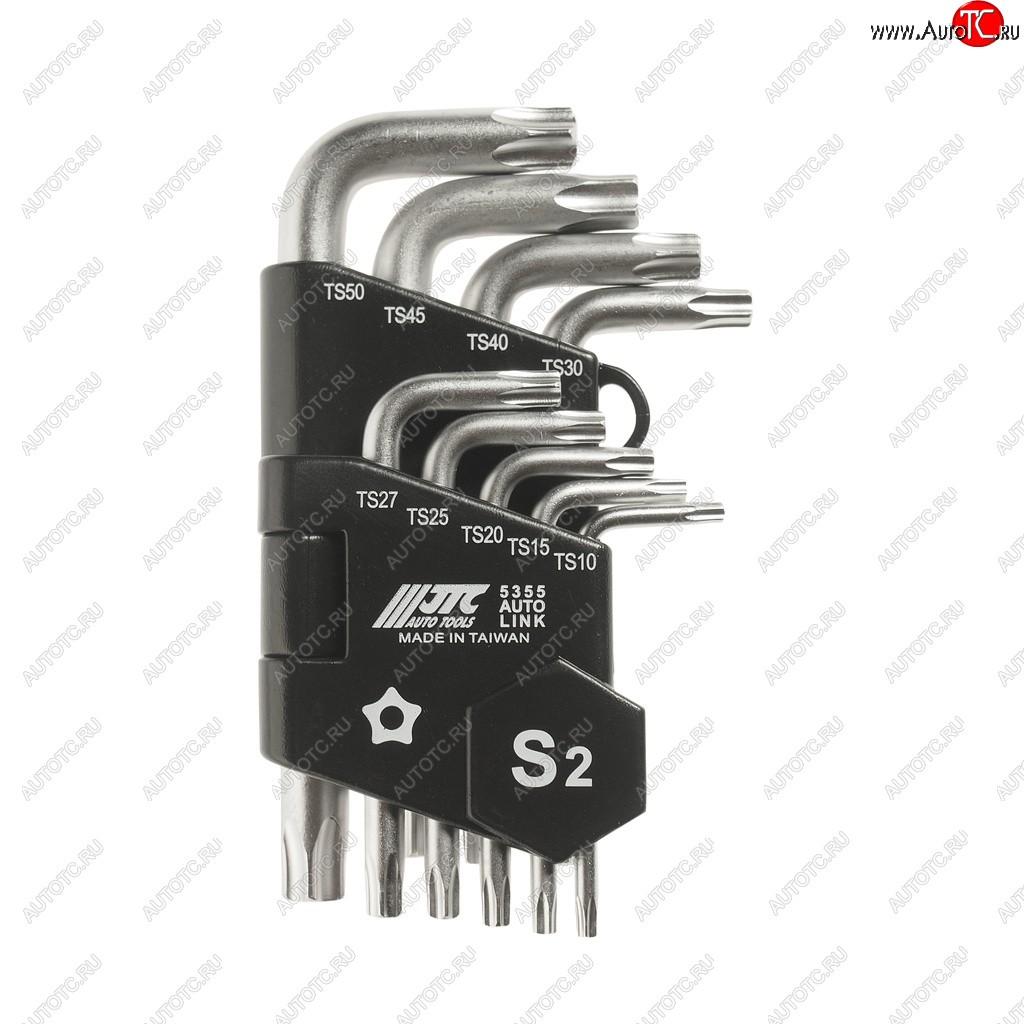 1 739 р. Набор ключей TORX ТS10-ТS50 пятилучевых Г-образных с отверстием 9 предметов JTC JTC TOOLS CO., LTD jtc-5355  с доставкой в г. Майкоп