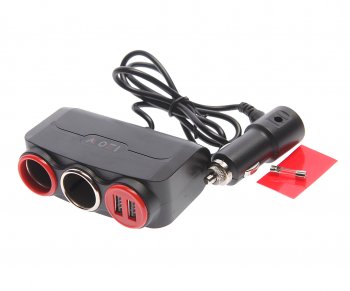 429 р. Разветвитель прикуривателя 2-х гнездовой 12V 2USB XUNNIU XUNNIU no.sk-803  с доставкой в г. Майкоп. Увеличить фотографию 1