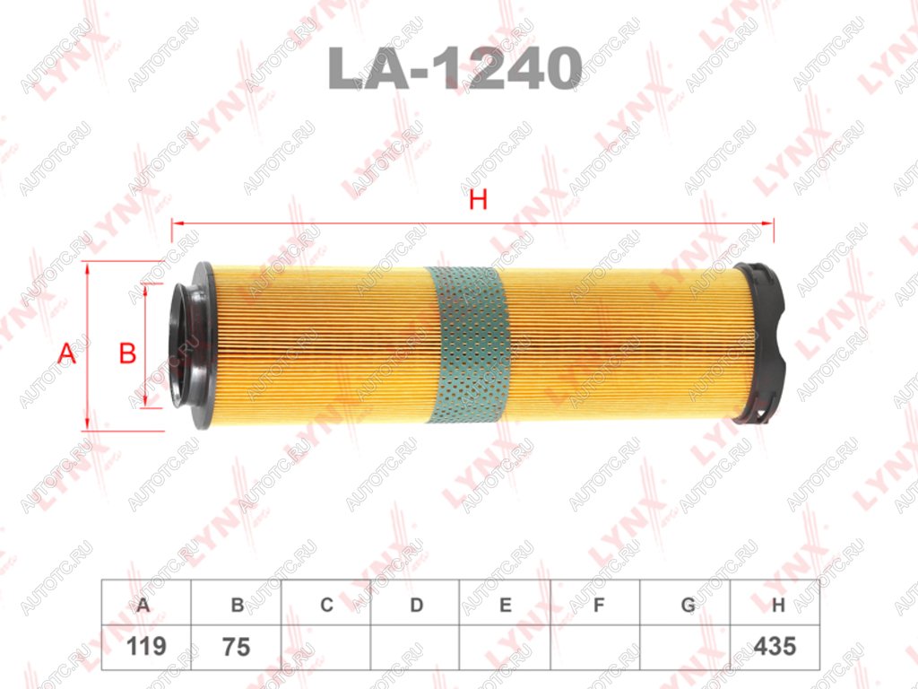 1 239 р. Фильтр воздушный MERCEDES E (W211) LYNX LYNX la1240  с доставкой в г. Майкоп