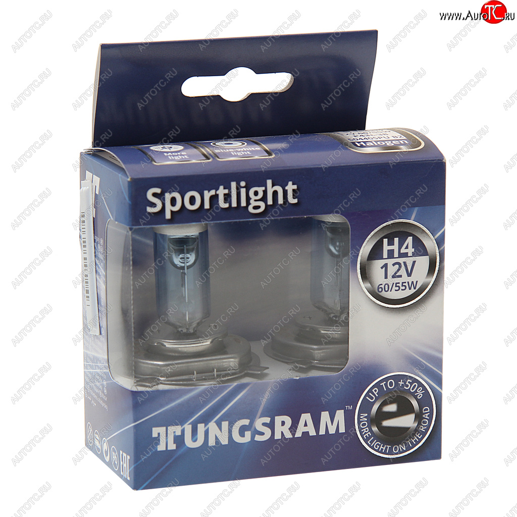 999 р. Лампа 12V H4 6055W P43t +50% бокс (2шт.) TUNGSRAM TUNGSRAM 93106971  с доставкой в г. Майкоп