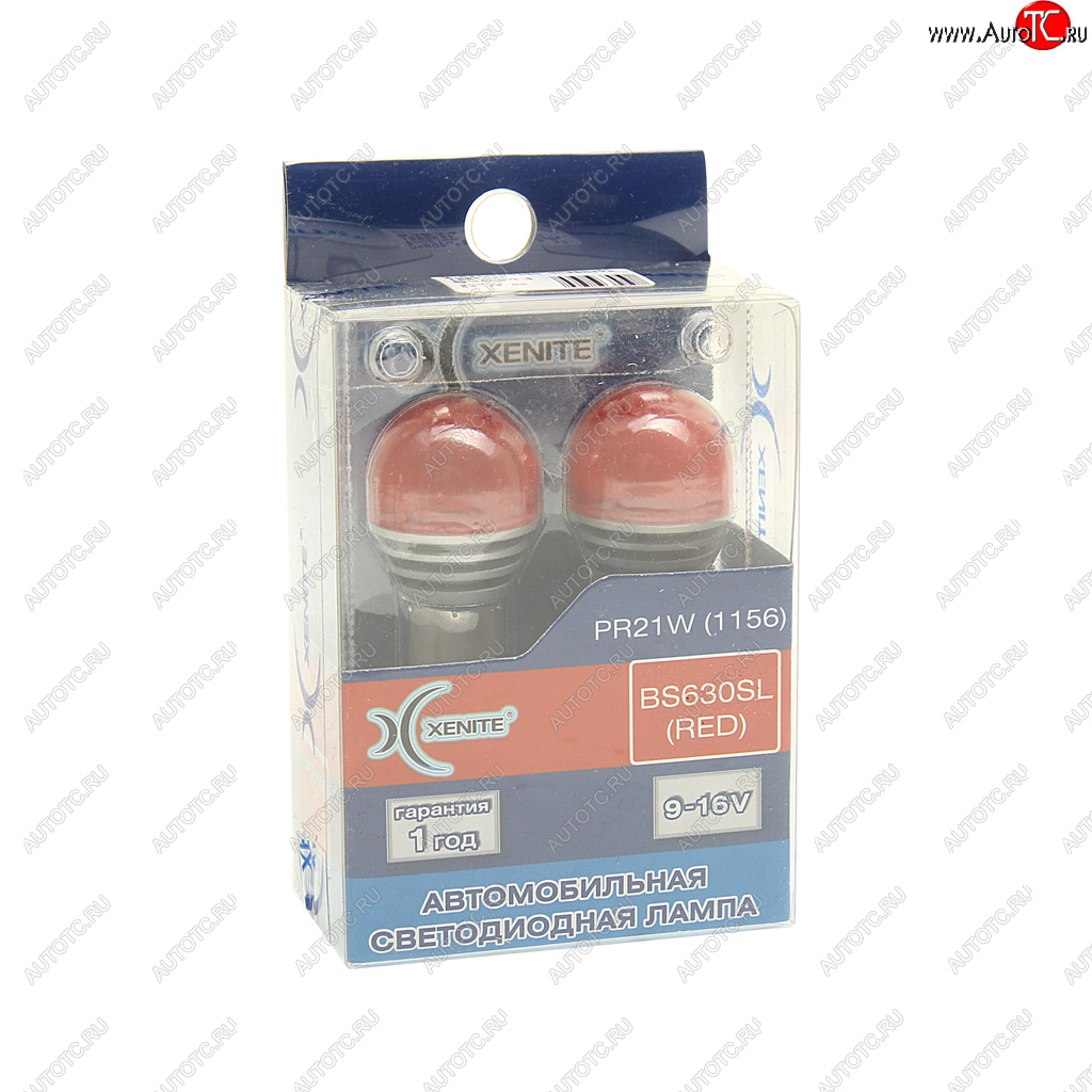 649 р. Лампа светодиодная 12V P21W BA15S красная блистер (2шт.) XENITE XENITE 1009531  с доставкой в г. Майкоп