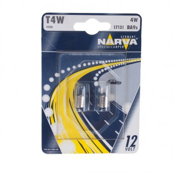 75 р. Лампа 12V T4W BA9s блистер (2шт.) NARVA NARVA 171314000  с доставкой в г. Майкоп. Увеличить фотографию 1