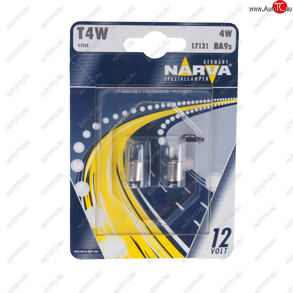 75 р. Лампа 12V T4W BA9s блистер (2шт.) NARVA NARVA 171314000  с доставкой в г. Майкоп