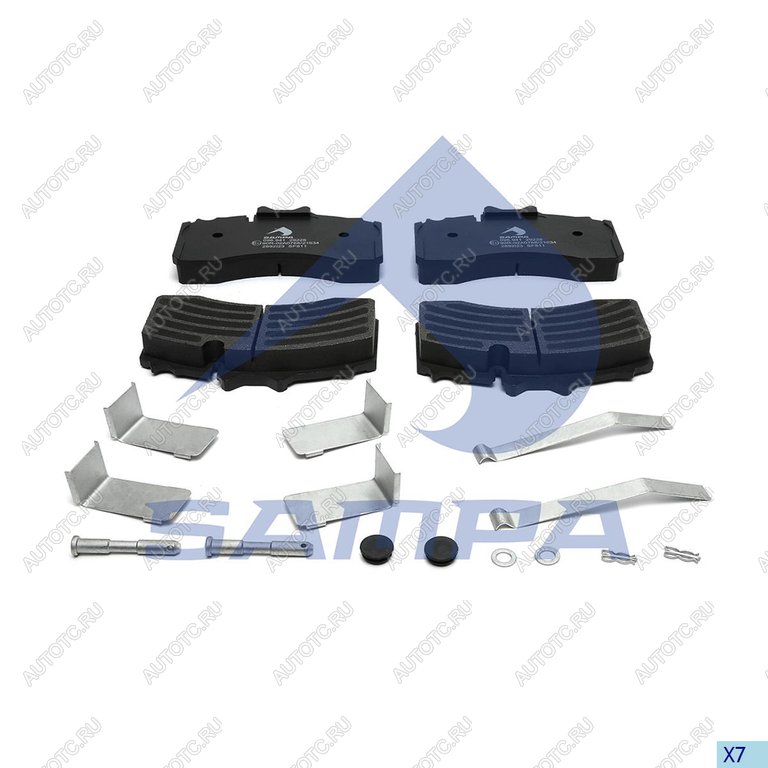 6 799 р. Колодки тормозные BPW дисковые (211x115x30) (4шт.) SAMPA SAMPA 096.941-01  с доставкой в г. Майкоп