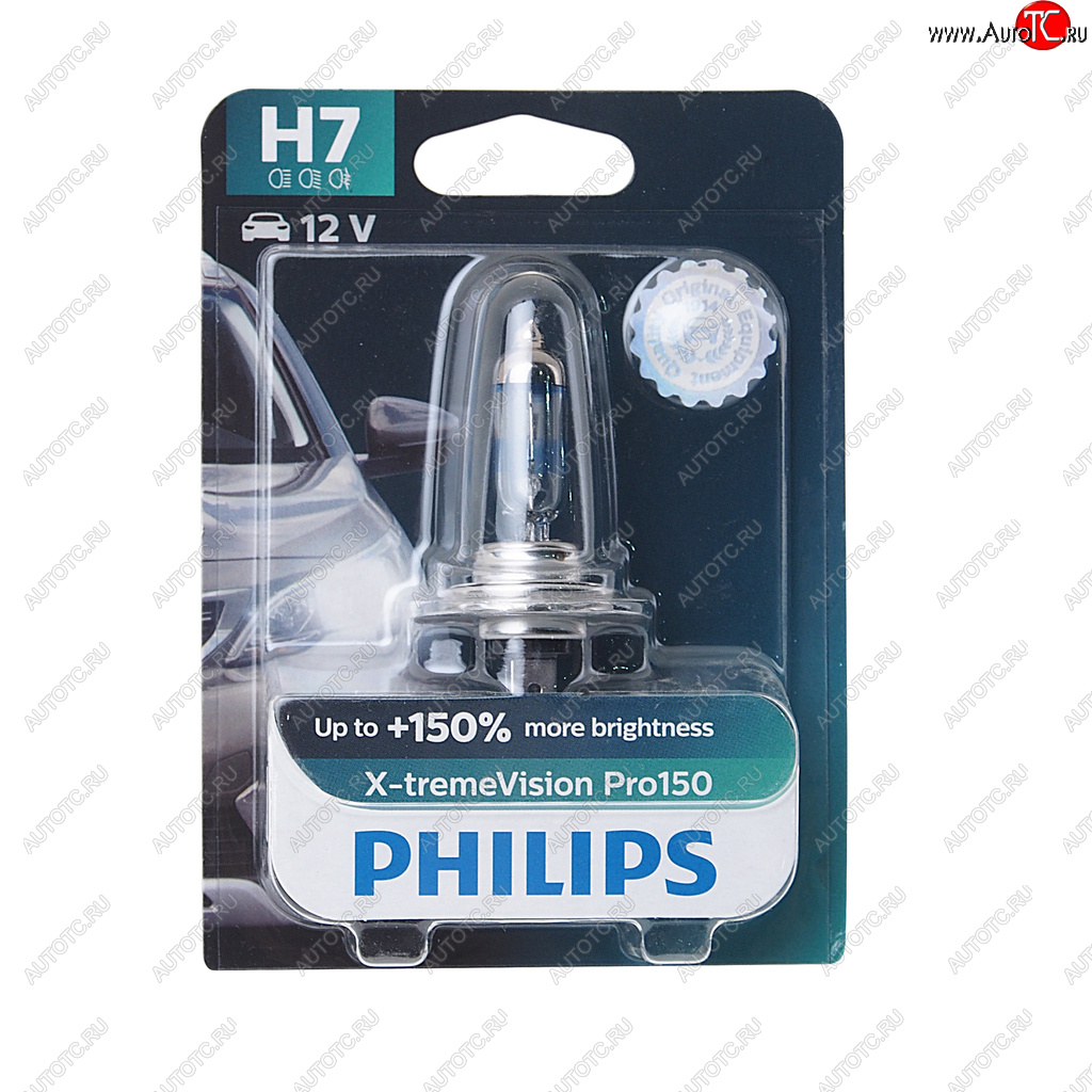 1 689 р. Лампа 12V H7 55W PX26d +150% блистер (1шт.) X-Treme Vision Pro 150 PHILIPS PHILIPS 12972xvproбл  с доставкой в г. Майкоп