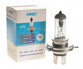 188 р. Лампа 24V H4 7570W P43t-38 Long Life HNG HNG 24443  с доставкой в г. Майкоп. Увеличить фотографию 1