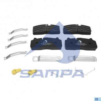 6 599 р. Колодки тормозные КАМАЗ-5490 SAF B9-22S передн.задн. с отв.под пятаки (210х93.8х30мм) (4шт.) SAMPA SAMPA 096.1820-01  с доставкой в г. Майкоп. Увеличить фотографию 1
