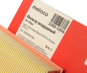 799 р. Фильтр воздушный MERCEDES X (W470) METACO METACO 1000-1006  с доставкой в г. Майкоп. Увеличить фотографию 2