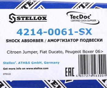 3 269 р. Амортизатор PEUGEOT Boxer CITROEN Jumper (06-) FIAT Ducato задний левыйправый газовый STELLOX STELLOX 42140061sx  с доставкой в г. Майкоп. Увеличить фотографию 3