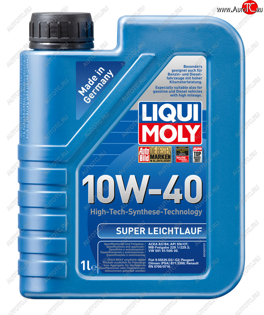 1 539 р. Масло моторное SUPER LEICHTLAUF 10W40 псинт.1л LIQUI MOLY LIQUI MOLY 9503  с доставкой в г. Майкоп