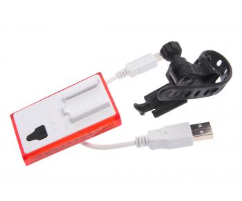 629 р. Фонарь велосипедный задний USB кабель с аккумулятором 300mAh NO NAME xc-142  с доставкой в г. Майкоп. Увеличить фотографию 2