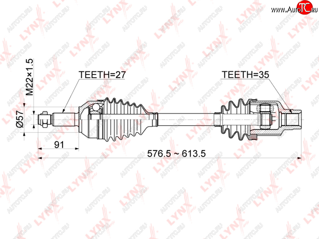 10 699 р. Привод FORD Mondeo (00-07) колеса переднего правый LYNX LYNX cd1049  с доставкой в г. Майкоп
