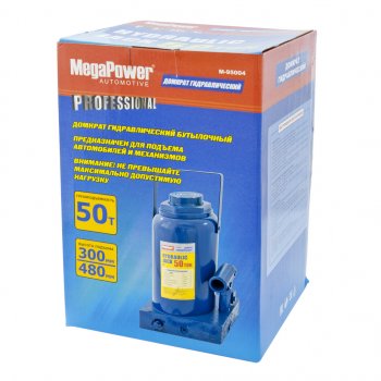 8 999 р. Домкрат бутылочный 50т 300-480мм с клапаном MEGAPOWER MEGAPOWER-AUTOMOTIVE m-95004  с доставкой в г. Майкоп. Увеличить фотографию 2