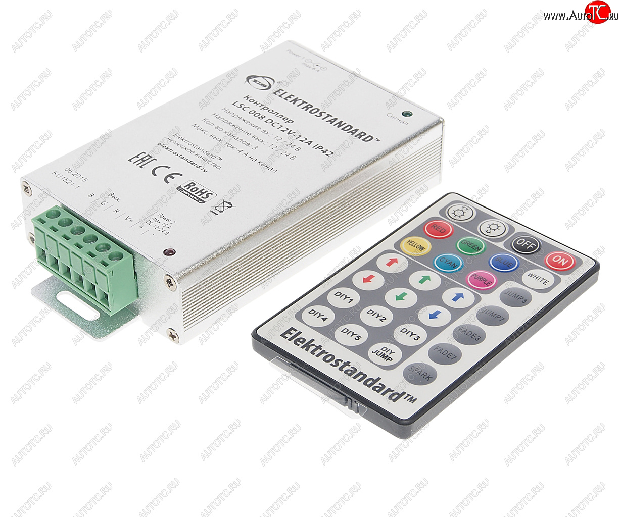 1 069 р. Контроллер управления RGB светодиодной лентой с пультом RC-DC12V-12A ELEKTROSTANDARD 62025  с доставкой в г. Майкоп