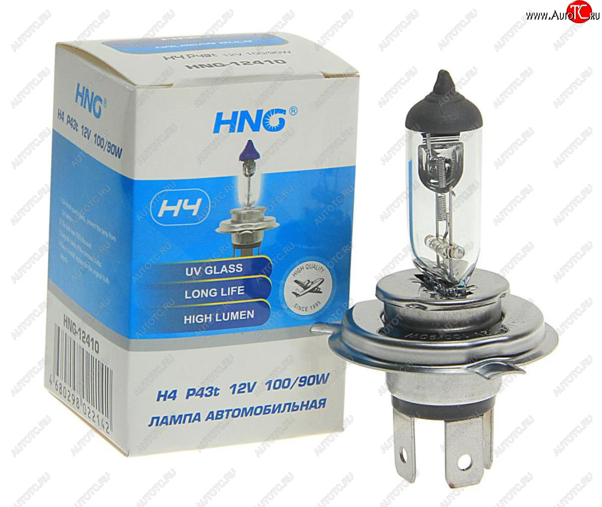 152 р. Лампа 12V H4 10090W P43t Long Life HNG HNG 12410  с доставкой в г. Майкоп