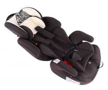 9 749 р. Автокресло детское 9-36кг (l-ll-lll) 1-12лет зебра серо-бежевое Isofix Стар SIGER SIGER kres3599  с доставкой в г. Майкоп. Увеличить фотографию 3