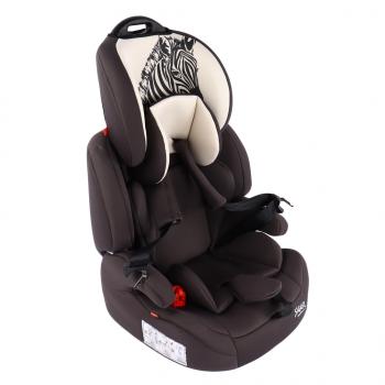 9 749 р. Автокресло детское 9-36кг (l-ll-lll) 1-12лет зебра серо-бежевое Isofix Стар SIGER SIGER kres3599  с доставкой в г. Майкоп. Увеличить фотографию 2