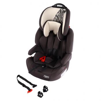 9 749 р. Автокресло детское 9-36кг (l-ll-lll) 1-12лет зебра серо-бежевое Isofix Стар SIGER SIGER kres3599  с доставкой в г. Майкоп. Увеличить фотографию 1