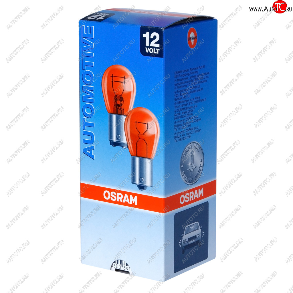 127 р. Лампа 12V PY21W BAU15s желтая OSRAM OSRAM 7507  с доставкой в г. Майкоп