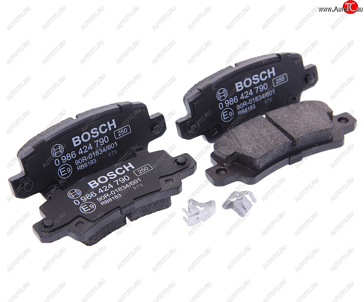 1 439 р. Колодки тормозные задние (4шт.) BOSCH Toyota Corolla E120 хэтчбек рестайлинг (2004-2007)  с доставкой в г. Майкоп