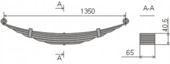 7 849 р. Рессора ГАЗ-24,3102,31029,3110 задняя (6 листов) L=1397мм ЧМЗ ЧМЗ 24-02-2912012-01  с доставкой в г. Майкоп. Увеличить фотографию 1