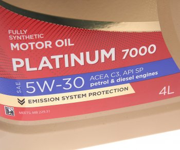 2 079 р. Масло моторное Platinum 7000 C3SP 5W30 синт.4+1л SINTEC SINTEC 600225  с доставкой в г. Майкоп. Увеличить фотографию 2