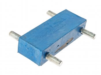 369 р. Подушка ГАЗ-2401,3302 двигателя задняя (синяя) Вулкан-НН ВУЛКАН-НН 24-1001050  с доставкой в г. Майкоп. Увеличить фотографию 1