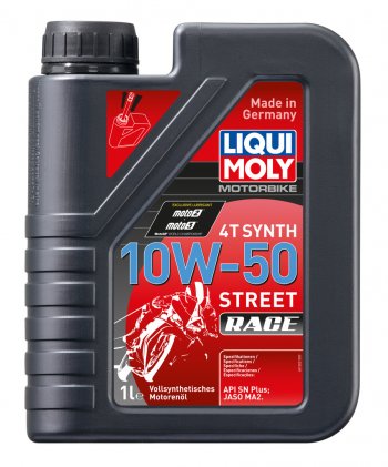 1 999 р. Масло моторное для 4-х тактных двигателей RACING SYNTH 4T 10W50 синт.1л LIQUI MOLY LIQUI MOLY 1502  с доставкой в г. Майкоп. Увеличить фотографию 1
