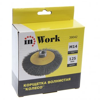 292 р. Кордщетка для УШМ коническая 125мм витая сталь М14 IN WORK IN WORK 39042  с доставкой в г. Майкоп. Увеличить фотографию 3