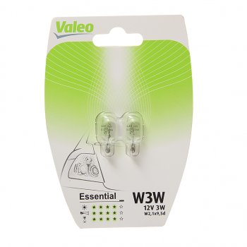 156 р. Лампа 12V W3W W2.1x9.5d блистер (2шт.) Essential VALEO VALEO 032114  с доставкой в г. Майкоп. Увеличить фотографию 1